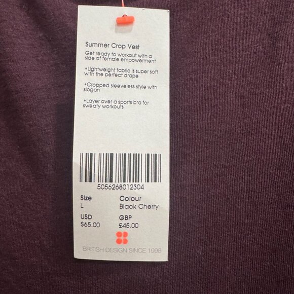 Sweaty Betty Summer Crop Vest - Picture 2 of 3